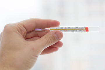 thermometer as scene medical instrument measurements of the temperature body