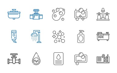 faucet icons set