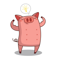 Pig for saving idea Vector illustration. - Vector