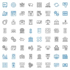 bank icons set