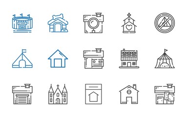 roof icons set