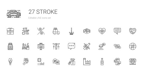 stroke icons set