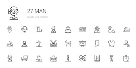 man icons set