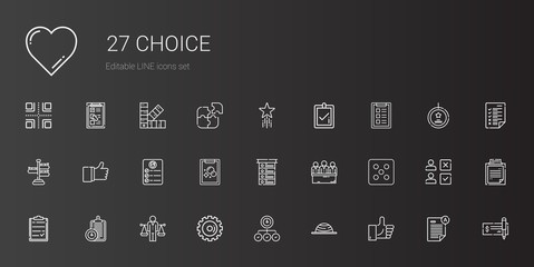 choice icons set