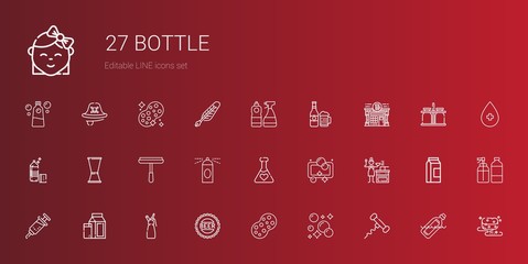 bottle icons set