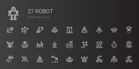 robot icons set