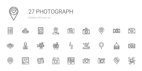 photograph icons set