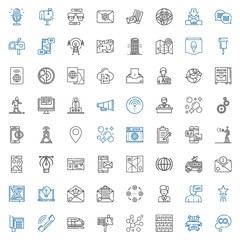 communication icons set