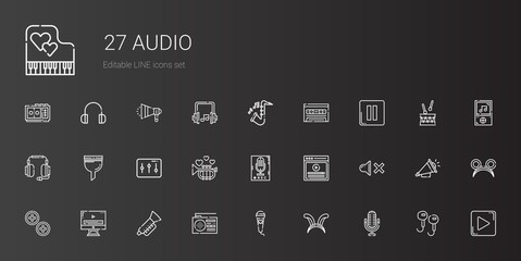 audio icons set