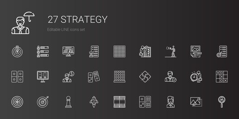 strategy icons set