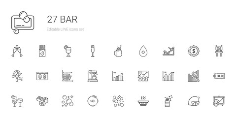 bar icons set
