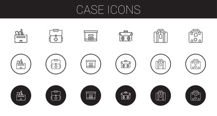 case icons set