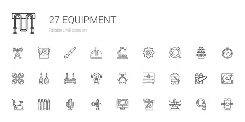equipment icons set