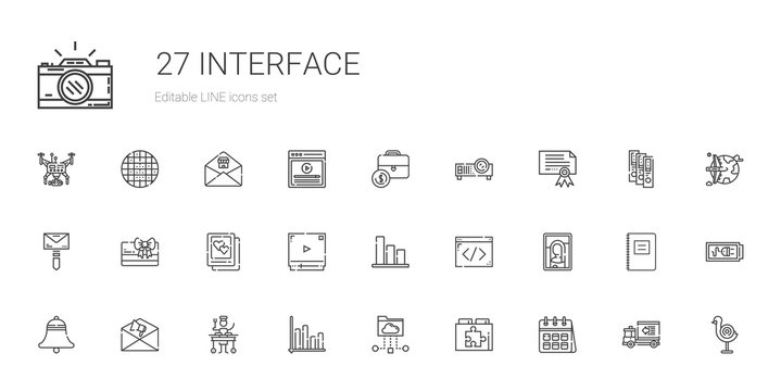 interface icons set