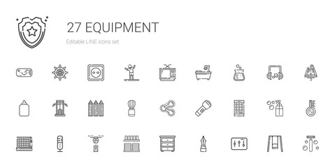 equipment icons set