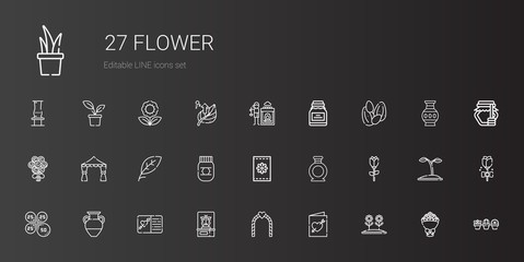flower icons set