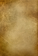 Old yellowed and stained sheet of paper