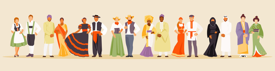 Large collection of national costumes