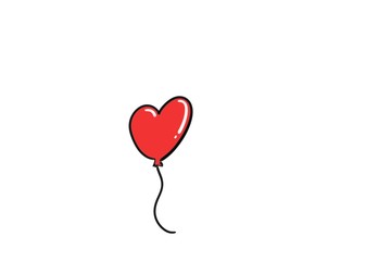 red heart balloon 