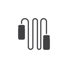 Skipping rope vector icon. filled flat sign for mobile concept and web design. Jumping rope simple glyph icon. Symbol, logo illustration. Pixel perfect vector graphics