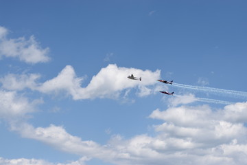 airplanes in the sky