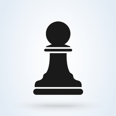 Vector illustration of chess pawn icon black