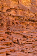 Coloured Canyon is a rock formation on South Sinai (Egypt) peninsula. Desert rocks of multicolored sandstone background.