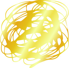 Illustration of a scribble Gold circle