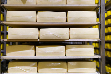 rack with briquettes oil closeup