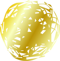 Illustration of Gold graffiti geometric circle