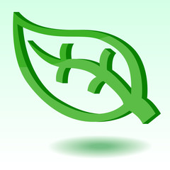 Obraz premium leaf element symbol