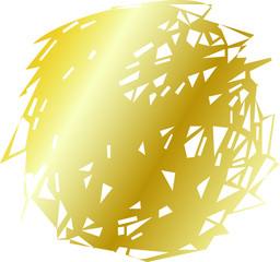 Illustration of Gold graffiti geometric circle