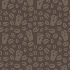 coffee seamless pattern. vector illustration