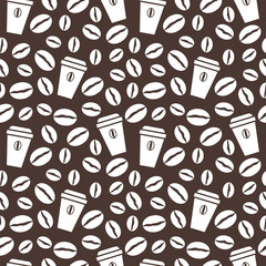 coffee seamless pattern. vector illustration