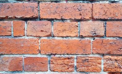 Old red brick wall backgrounds. vintage background