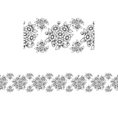 Seamless black flower element