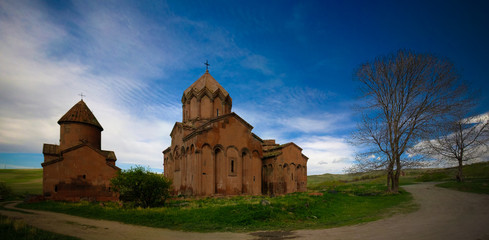 Exterior view to Marmashen Church at Shirak, Armenia