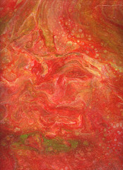 abstract art, acrylic painting, paint spots, abstract background, orange color texture, bright background, painting in abstract style, modern art