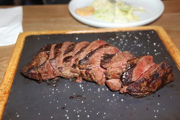 steak on the grill
