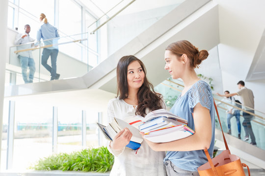 Zwei junge Frauen im Studium