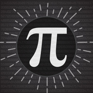 Happy Pi Day Banner March 14th 3.14 Digits of Pi Vector