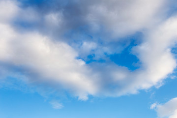 Beautiful clouds in the blue sky