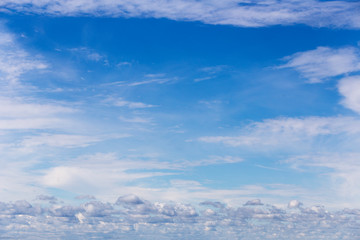 Beautiful clouds in the blue sky