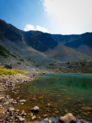 Glacial lake in the mountains