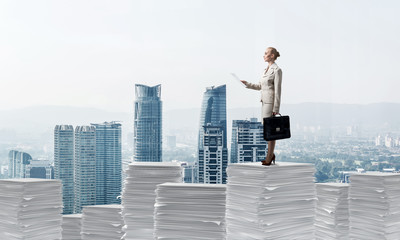 Successful confident business woman in suit.