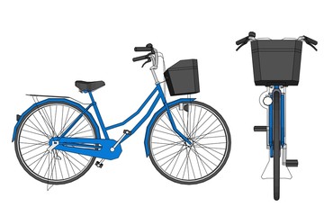 illustration of bicycle on white background