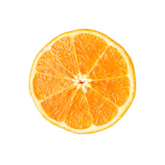 Slice Orange Fruit Isolated on White Background