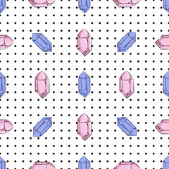 Crystals and Diamonds Pattern