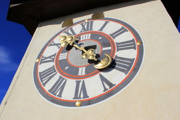 Grazer: Zeiger und Ziffernblatt am Uhrturm (Schlo&szlig;berg)