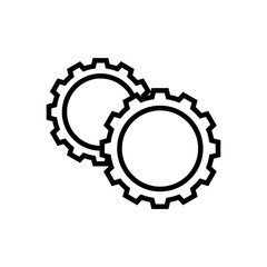 Gear line icon, logo isolated on white background